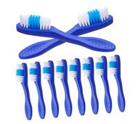 Generic 20pcs Blue Short Handle Anti-Self- Toothbrush Set for Prison and Psychiatric Care Portable Mini Soft Bristle Correctional Toothbrushes