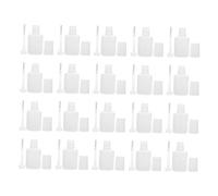 Generic 20pcs Bottled Nail Polish Polishes Liquid Dropping Squeezable Dispensing Dropper Clear Nail Vial Reusable Pump Dispenser Nail Gel Polish Bottles Tweezers Refill White Abs