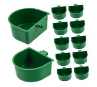 Generic 20pcs Box Bird Food Box Bird Cage Bird House Budgie Food Bird Feeder Window Pet Bird Feeder Bird Feeders Food Storage Containers Aviary Inside Bird Feeder Birdfeeder Plastic Green