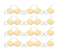 Generic 20pcs Earring Components Cabochon Settings Trays for DIY Jewelry Enthusiasts Golden Stainless Steel Sl nd Polished Finish Unique Design Inspire Creativity Aesthetic Appeal