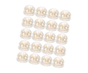 Generic 20pcs Earring Safety Backs Silicone Brass Replacement Flexible Comfortable Ear Stoppers for Lost Earring Backs