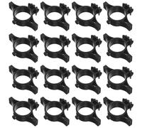 Generic 20pcs Electric Fence Insulators for 32mm round Post, Heavy-duty Engineering Plastic Ring Insulator Clamp-on Design, Easy Installation and Reliable Insulation for Outdoor Fence