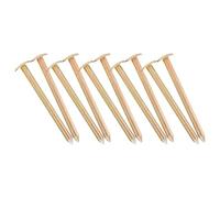 Generic 20pcs Low Profile Galvanized Survey Markers Metal Ground Survey Pegs for Accurate Property Line and Garden Boundary Marking Stakes for Land Measurement and Lawn Edging
