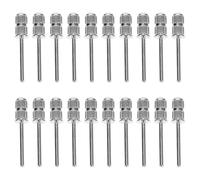 Generic 20pcs Metal Nail Drill Bits 2.35mm Cuticle Drill Heads Silver for Manicure Pedicure Nail Gel with Sanding Bands for Salon and Home Use