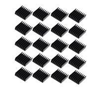 Generic 20pcs Mini Aluminum Heat Sinks Durable Heatsinks for Computer IC Power Supplies 20 X 20 X 6mm (With adhesive backing)