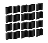 Generic 20pcs Mini Aluminum Heat Sinks Durable Heatsinks for Computer IC Power Supplies 20 X 20 X 6mm (Without adhesive)