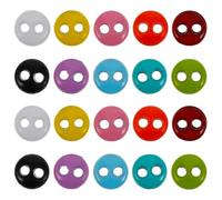 Generic 20pcs Miniature Doll Buttons for Tiny Doll Clothes Ultrasmall Plastic Sewing Buttons with Two