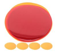 Generic 20pcs Orange Dj Lighting Gels with Selfadhesive Backing, round Pet Headlight Light Filter Film to Soften Harsh LED Lighting for Track Lights and LED Lamps in Office or Theater