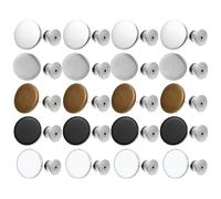 Generic 20pcs Pants Press Instant Button Alloy Detachable Buttons Metal Adjustable Stylish Versatile Fasteners for Jeans and Skirts No Tools Required