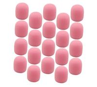Generic 20pcs Pink Sponge Covers for Lapel Microphones Professional Windscreen Protectors for Headset and Lavalier Mics Sturdy Foam Mic Covers Noise Reduction