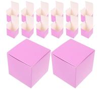 Generic 20pcs Purple Paper Boxes Set Lightweight and Easy to Use Square Present Packing Boxes for Jewellery and Small Storage
