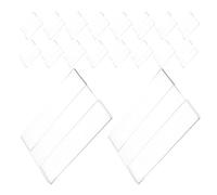 Generic 20pcs Self-adhesive Price Tag Holders 7x10.5cm Label Display Stands for Retail Shops, Supermarkets, and Offices - Flat Acrylic Merchandise Sign Display