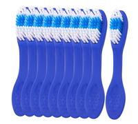 Generic 20pcs Short Handle Anti-Self- Toothbrush Set Blue, Soft Handle Correctional Brush for Prison and Psychiatric Care, Portable Mini Toothbrush for Secure Teeth Cleaning