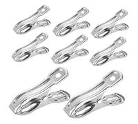 Generic 20pcs Stainless Steel Garden Clips for Plant Covers Windproof Sunshade Clamps Lightweight Fixing Clips for Greenhouses Vegetable Gardens and Outdoor Awnings