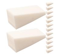 Generic 20pcs White Sponge for Nail Art and Makeup Wedge Sponge Applicator with Gentle Elastic Material for Nail Art and Manicure Gradient