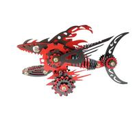 generic 211+PCS 3D Metal Megalodon Model puzzles Kit, High Difficulty 3D DIY Mechanical puzzle, Metal models for adults to build