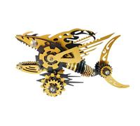 generic 211+PCS 3D Metal Megalodon Model puzzles Kit, High Difficulty 3D DIY Mechanical puzzle, Metal models for adults to build