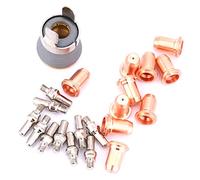 Generic 22pcs Cutting Torch Consumables Set for Efficient Cutting and Replacement with Durable Electrode Tip Cup and Stand-Off