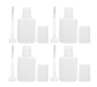 Generic 22pcs Nail Polish Bottles with Brush 10ml White Empty Top Coat Bottles Travel Sample Jars for Manicure Nail Glue and Cuticle Oil Storage