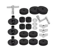 Generic 23Pcs Cymbal Replacement Accessories Drum Sleeve Cymbal Support High Hat Clutch Cup Felt, Black