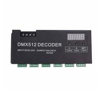 Generic 24 Channel Decoder, Digital Display RGBW DMX512 Dimming Driver LED Controller with Synchronization Control, for Stage Bar LED Outdoor Decoration Projects DC5V 24V