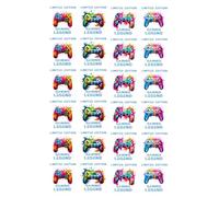 Generic 24 Pack 1.5 inch Round Gaming Controller Edible Premium Wafer Card Cake Toppers for Birthday Party