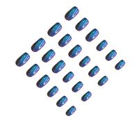 Generic 24 Pcs Color-changing Cat Eye Manicure Fake Nails Abs Material Nail Art Patches for Parties and Professional Salons Removable Shiny Enhancing Charm and Elegance