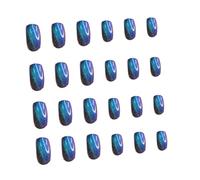 Generic 24 Pcs Removable Cat Eye Nail Art Charm with Abs Material Fake Nail Patches for Manicures Easy to Use Decorative Accessories for Parties and DIY Art