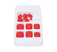 Generic 24 Pcs Solid Color Fake Toenails, Short Square Artificial Nails, Ideal for Parties and Daily Wear, Made of Non- ABS (#3)