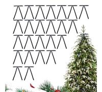 Generic 24 Pieces Velvet Bows for Christmas Tree, Rustic Classic Christmas Tree Decorations