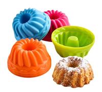 Generic 24er Pack Silicone Donut Pans for Baking, Mini Donut Molds, Nonstick Doughnut Muffin Pumpkin Cup Cupcake Molds, Multi-Purpose Silicone Baking Molds - Blue, Pink, Green, Orange