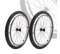 Generic 24inch Wheelchair Wheels, 1 Pair, 16 x 1.75 Pneumatic, Quick Release, Aluminum Alloy & Steel, Black, Manual Wheelchair Assembly
