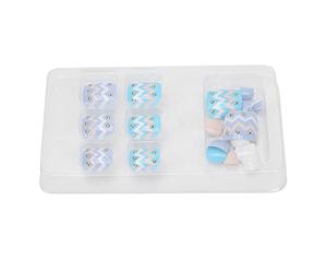 Generic 24pcs False Toe Nails for Women, 12 Sizes Toe Nail Tips, Gel Adhesive Paste Nail Art with Comfortable Flexible, Ideal for Girls, Removal Method with Remover (J68)