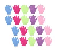 Generic 24pcs Five Finger Exfoliating Shower Gloves for Body Scrub and Dead Skin Removal Nylon Bath Skin Cleaning Gloves for Deep Cleansing and Back Massage Suitable for Men Random Color