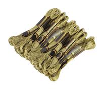 Generic 24Pcs Glossy Metallic Cross-Stitch Thread for Embroidery and Sewing, High Strength Cotton Skeins for Friendship Bracelets, Suitable for All Ages and Crafting Enthusiasts