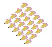Generic 24pcs Hair Claw Clips Anti Slip Fun and Eye Catching PVC Jaw Clips for All Hair Types Stylish Accessory (Yellow Stripes Pencil Shape)