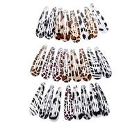 Generic 24pcs Leopard Print Hair Clips for Women, Alloy Material, Stylish and Elegant Design, for Daily Wearing and Celebrating Holidays, Tidy and Decorate Hair Assorted style