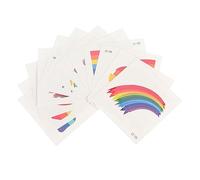 Generic 24pcs Rainbow Flag Face Stickers for Body Temporary Lgbtq Pride Celebrations Colorful Gradient Stickers for Parties Festivals and Events