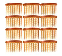 Generic 24pcs Wave Side Hair Combs with 17 Teeth Dark Coffee Color Bridal Veil Combs for Women Wedding Hair Accessories Suitable for Fine and Thin Styles