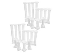 Generic 24pcs White Roman Column Cake Stand Supports for Tiered Cake Displays Plastic Sturdy Tiered Support Tool Elegant Vintage Style for Weddings and Events
