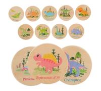 Generic 24pcs Wooden Dinosaur Memory Matching Game for Educational to Enhance Concentration and Brain Development Early Learning Aid for Dinosaur for Boys