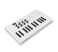 Generic 25 Key USB MIDI Keyboard Controller with 8 Backlit Drum Pads, BT Professional Dynamic Keybed 8 Knobs and Music Production for Computer Recording Music Production