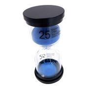 Generic 25 Minutes Sand Timer Hourglass Blue Clear Glass Sandglass, Creative Crafts Ornament Sand Clock for Bathroom Dining Room Classroom Home Office