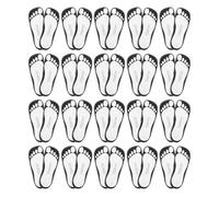 Generic 25 Pairs Sticky Foot Supplies Disposable Self-adhesive Sole Protectors High Adhesion Non-slip Black and White Cardboard for Busy Individuals Spray Tanning Protection
