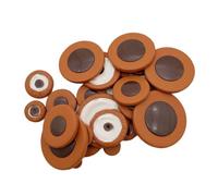 Generic 25PCS Alto Saxophone Pads Complete Set for Eb Saxophones with Artificial Sheepskin Material for Enhanced Sound and Long Lasting Durability (Brown)