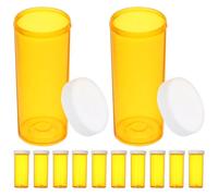 Generic 25pcs Medicine Holder Portable Convenient Yellow Pp Pill Containers with Lids for Adults Suitable for Doctors and Veterinary Offices