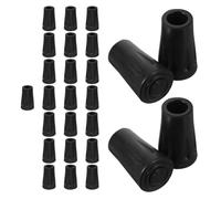 Generic 25pcs Replacement Tips for Walking Canes Walking Stick Nonskid End Caps Heavy Duty Simple Attachment Rubber Protectors for Urban Environments and Trail Use