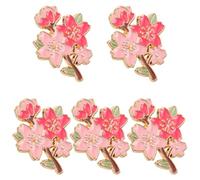 Generic 25pcs Rose Blossom Brooch Lapel Pins for Women, Multipurpose Alloy Flower Badge Corsage, Elegant and Cute Decorative Pins for Daily Wear and Spring Outings