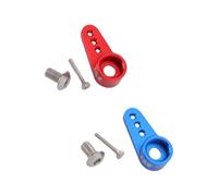 Generic 25T Servo Horn Kit for SCX24 1/24 RC Crawler, Heavy Duty Aluminum Alloy, Smooth Steering Functionality for Outdoor Challenges, 2 Units (Red Blue)