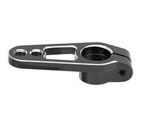 Generic 25T Steering Gear Arm Strong CNC Machined RC Servo Arm Accessory for 1/8 1/10 RC Car, Aluminum Alloy .2 X 0.4in (Black)